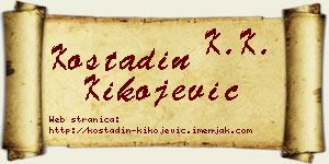 Kostadin Kikojević vizit kartica
